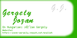 gergely jozan business card